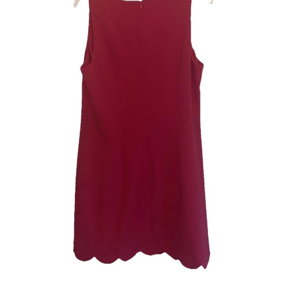 Vince Camuto Sheath Dress Fuchsia Pink Scalloped Hem & Cutout Neckline - Picture 2 of 6